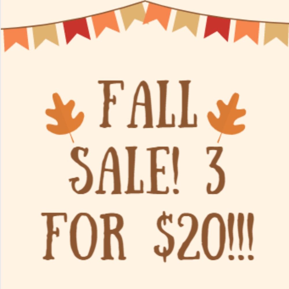 Choose any 3 items marked (3/$20) and pay $20.